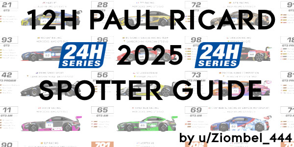 Preview image of official 2025 12H Paul Ricard Spotter's Guide