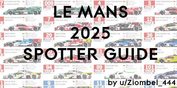 Preview image of official 2025 24 Hours of Le Mans Spotter Guide